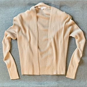 LOFT | Tan Open Cardigan; Women’s Size L